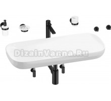 Комплект Wellsee Croquis 201005732 глянцевый белый, матовый черный, 9 в 1