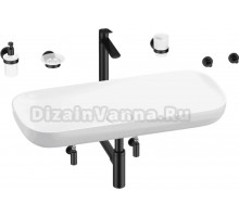 Комплект Wellsee Croquis 201005787 глянцевый белый, матовый черный, 9 в 1