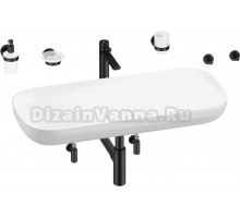 Комплект Wellsee Croquis 201005792 глянцевый белый, матовый черный, 9 в 1