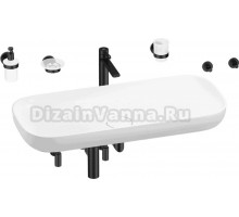 Комплект Wellsee Croquis 201005812 глянцевый белый, матовый черный, 9 в 1