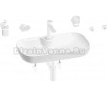 Комплект Wellsee Croquis 2.0 201005830 глянцевый белый, матовый белый, 9 в 1