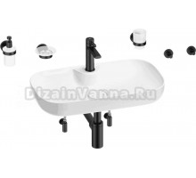 Комплект Wellsee Croquis 2.0 201005832 глянцевый белый, матовый черный, 9 в 1