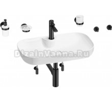 Комплект Wellsee Croquis 2.0 201005862 глянцевый белый, матовый черный, 9 в 1