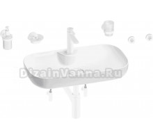 Комплект Wellsee Croquis 2.0 201005865 глянцевый белый, матовый белый, 9 в 1