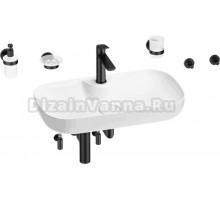 Комплект Wellsee Croquis 2.0 201005867 глянцевый белый, матовый черный, 9 в 1