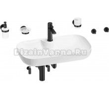 Комплект Wellsee Croquis 2.0 201005872 глянцевый белый, матовый черный, 9 в 1