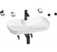 Комплект Wellsee Croquis 2.0 201005877 глянцевый белый, матовый черный, 9 в 1