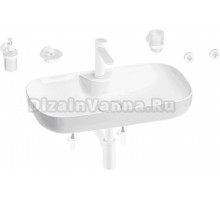 Комплект Wellsee Croquis 2.0 201005880 глянцевый белый, матовый белый, 9 в 1