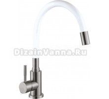 Смеситель для кухни АНТЕЙ Дюна 511519 сатин, белый