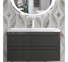 Тумба с раковиной Art&Max Platino 100 подвесная, серая матовая, под раковину AM7117-100
