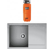 Комплект Мойка Omoikiri Daisen 78-GR leningrad grey + Измельчитель Nagare slim 1250