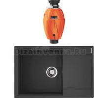 Комплект Мойка Omoikiri Daisen 78-LB черная + Измельчитель Nagare 1000
