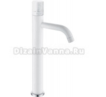Смеситель для раковины Boheme Stick 122-W-MR-W белый, белый мрамор