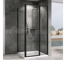 Душевой уголок Abber Sonnenstrand AG04110BS-S80B 110x80, профиль черный, стекло прозрачное