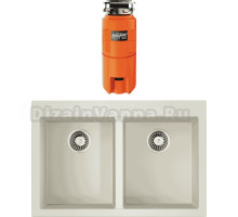 Комплект Мойка Omoikiri Bosen 80-2-WH белая + Измельчитель Nagare slim 500