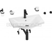 Комплект Wellsee Bisou 201007287 глянцевый белый, матовый черный, 9 в 1