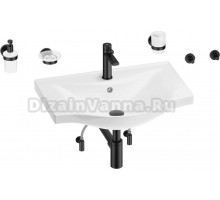 Комплект Wellsee Bisou 201007307 глянцевый белый, матовый черный, 9 в 1