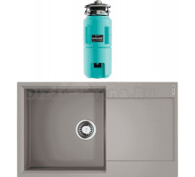 Комплект Мойка Omoikiri Daisen 86 leningrad grey + Измельчитель Nagare slim 1250-AZ azur blue