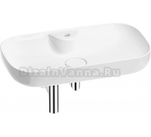 Накладная раковина Wellsee Croquis 2.0 201001096 70, с сифоном и выпуском, глянцевый белый, хром