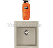 Комплект Мойка Omoikiri Daisen 46-SA бежевая + Измельчитель Nagare slim 1250