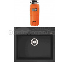 Комплект Мойка Omoikiri Daisen 60-BL черная + Измельчитель Nagare slim 500