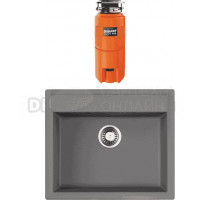 Комплект Мойка Omoikiri Daisen 60-GR leningrad grey + Измельчитель Nagare slim 900