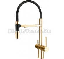 Смеситель для кухни Rose R958E черный, золото