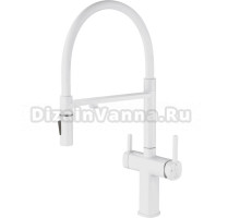 Смеситель для кухни Rose R358C белый