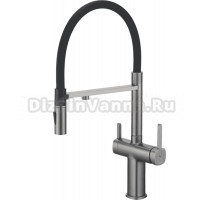 Смеситель для кухни Rose R358T оружейная сталь