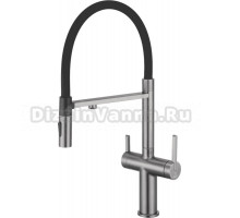 Смеситель для кухни Rose R458T оружейная сталь