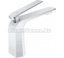 Смеситель для раковины Rose R1301F белый, хром