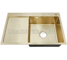 Мойка кухонная РМС MRK-7851G R c дозатором, нержавеющая сталь, золото