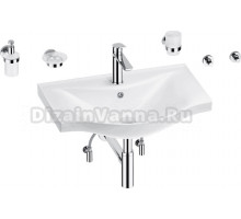 Комплект Wellsee Bisou 201007331 глянцевый белый, хром, 9 в 1