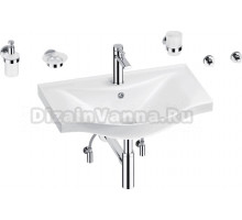 Комплект Wellsee Bisou 201007336 глянцевый белый, хром, 9 в 1