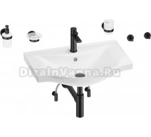 Комплект Wellsee Bisou 201007337 глянцевый белый, матовый черный, 9 в 1