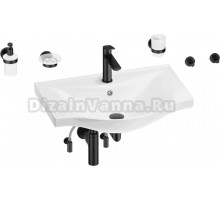 Комплект Wellsee Bisou 201007342 глянцевый белый, матовый черный, 9 в 1