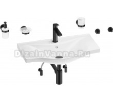 Комплект Wellsee Bisou 201007352 глянцевый белый, матовый черный, 9 в 1