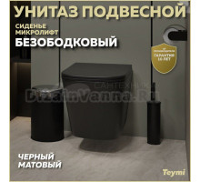 Унитаз подвесной Teymi Helmi S T40302MB