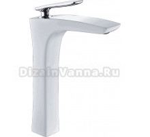 Смеситель для раковины Rose R2711F белый, хром