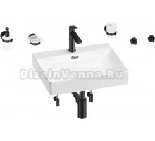 Комплект Wellsee DeSire 201007552 глянцевый белый, матовый черный, 9 в 1