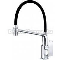 Смеситель для кухни Ledeme H78 L4078-2 с гибким изливом, хром, черный