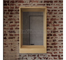 Зеркало DIWO Кострома 40 см с розеткой, дуб вотан