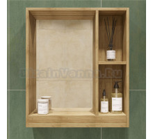 Зеркало DIWO Кострома 60 см розетками, дуб вотан