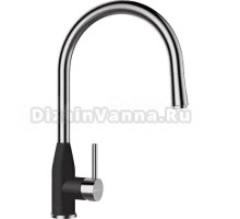 Смеситель для кухни Schock Cristalite Kavus-D выдвижной излив, оникс