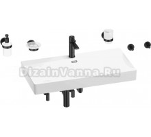 Комплект Wellsee Bromance 201007647 глянцевый белый, матовый черный, 9 в 1