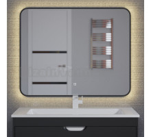 Зеркало Uperwood Modul 100х80, с подсветкой, с подогревом, теплая подсветка, черное