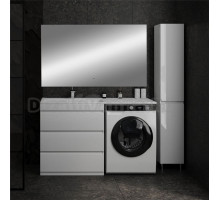 Мебель для ванной комнаты Style Line Даллас 140 L люкс, белая, зеркало DIWO Элиста