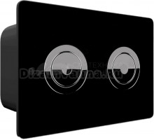 Кнопка смыва Point Венера PN44072BC черная, хром