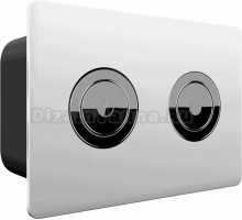 Кнопка смыва Point Венера PN44072WC белая, хром