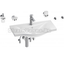 Комплект Wellsee Bisou 201007391 глянцевый белый, хром, 9 в 1